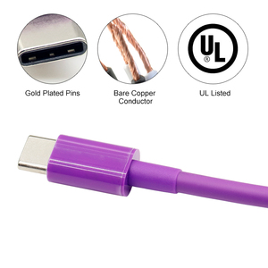 Cable de carga rápida PD 60W USB C para iPhone 1m de longitud blindaje trenzado y chaqueta de PVC para uso en teléfonos móviles - Product Image 2