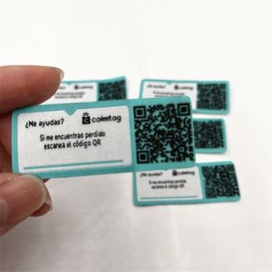 カスタムサイズカラー洗えるNFC織り服ラベルダイナミックQRコード付き - Product Image 2