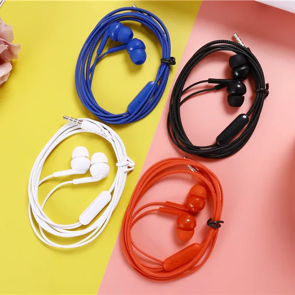 Kualitas Suara Terbaik Earphone Kabel Dalam Telinga dengan Mikrofon Harga Grosir Kualitas Tinggi Earphone Kabel Headphone Plug 3.5Mm