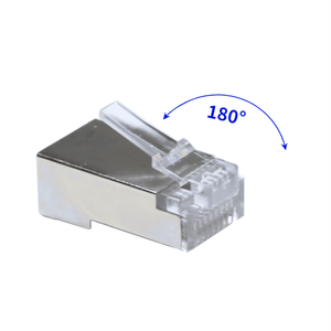 ปลั๊กโมดูลาร์3ขาชุบทอง8P8C ปลั๊กแบบโมดูลาร์ป้องกัน Cat6 RJ45สำหรับ ftp/stp ควั่นสายเคเบิลอีเทอร์เน็ตและลวดทึบ - Product Image 5