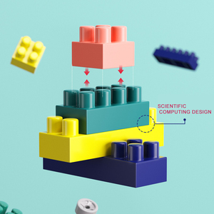 Bloque de ladrillo colorido, montaje creativo, varios modelos, juego de bloques de construcción Diy para niños, juguetes educativos - Product Image 2