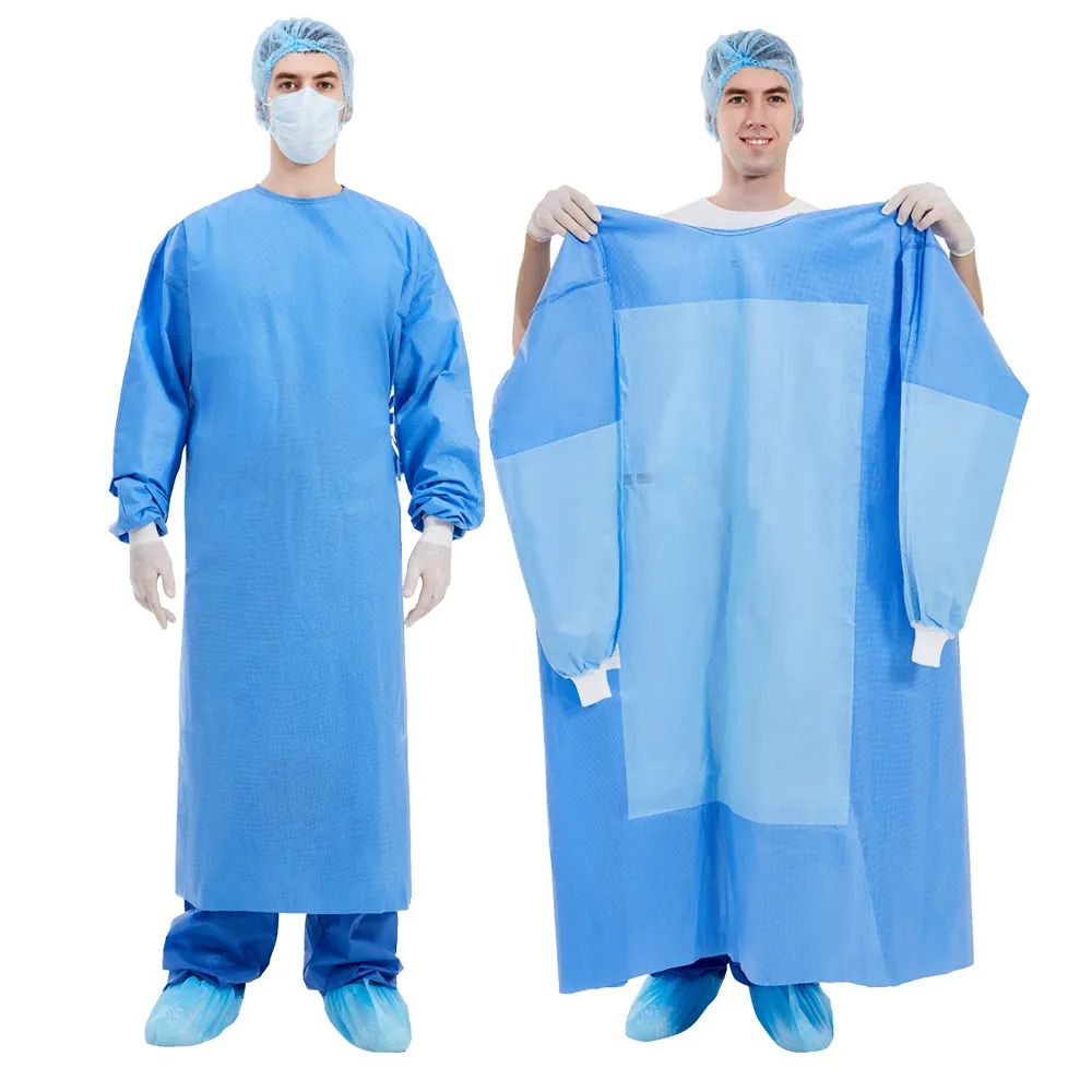 Bata quirúrgica estéril desechable para médicos, trajes quirúrgicos de proveedor médico Hibei Haixin Health CE EN13795