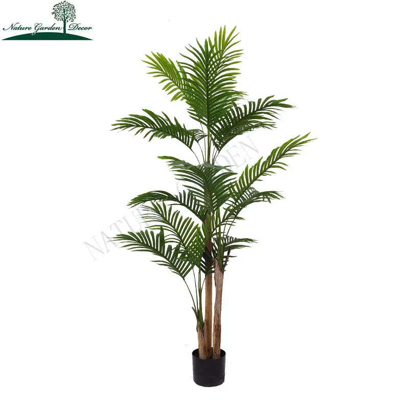 Offre spéciale Anti UV Faux phénix plante de palmier décor de jardin palmier en plastique artificiel