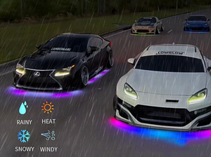 IP68 Waterproof RGBIC Underbody <strong>LED</strong> Chasing Light <strong>Kit</strong> <strong>6</strong> Pcs Car Underglow Lights with Glow Effect Length under Glow for Cars - Product Image 2