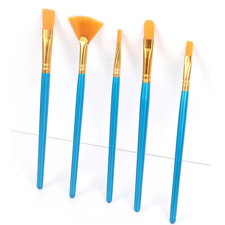 Wholesale Different Size Wood Handle Artist Acrylic Oil Paint Brush Set for Painting