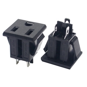 เต้ารับติดแผงปลั๊กไฟฟ้าแบบสแนปอินชนิด US ขนาด110V AC US เต้ารับไฟฟ้าแบบ3P 125V 15A สีดำ - Product Image 4