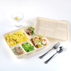 Environmental 3 4 5 Compartment Packing <strong>Box</strong> Containers Corn <strong>Starch</strong> Biodegradable Lunch Bento <strong>Box</strong> - Product Image 1