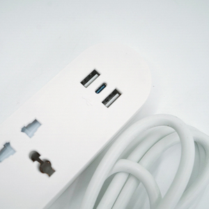 2024 yeni varış ev 2M uzatma kablosu 3 çıkışları soket 3 yollu 2000w evrensel çoklu güç şeridi 2 Usb 1 Usb C - Product Image 6