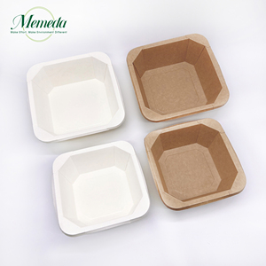 随身携带的牛皮纸环保容器食品零食沙拉水果牛皮纸矩形方形纸盒