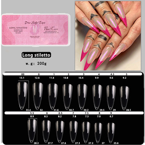 OME/ODM เล็บสั้นแบบใสขนาดกลางปลายเล็บสำหรับต่อขยาย DIY - Product Image 2