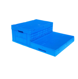 Customizable Yinhoo Logo Mesh Storage Tote Crate <strong>Container</strong> Box Foldable with Attached Lid for <strong>Logistics</strong> - Product Image 5