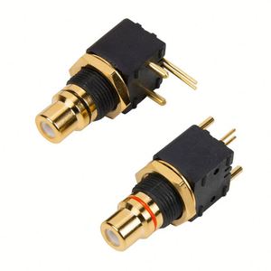 Placa giratoria de asiento RCA chapada en oro, decodificador DAC, entrada/salida Coaxial Digital, PCB, toma de placa de soldadura de 90 grados - Product Image 1