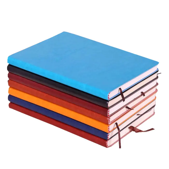 Fournitures scolaires a4 a5 impression personnalisée piqûre cousu promotionnel classique blanc stock cahier kraft cahier d'exercices de couverture