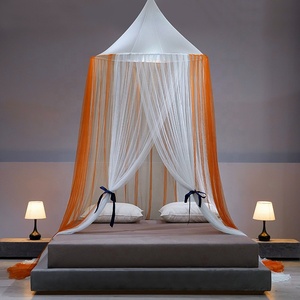 Summer Home Use Princess Non-Perforated <strong>Round</strong> Top Reactive Dyeing Hommocks Ceiling Mosquito <strong>Net</strong> Folded Feature - Product Image 2