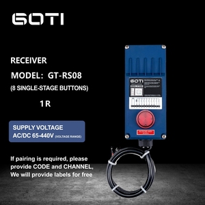 GOTI GT-RS08 GT-RS08-RX Receiver 18-65V 65-440V 12V AC DC with Single Speed Remote <strong>Controller</strong> Used Overhead Travelling Crane - Product Image 3