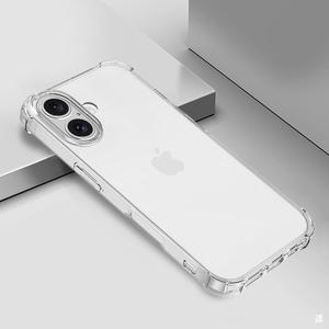 IPhone16用の新しいクリア電話ケース耐衝撃性透明エアコーナーTPU iPhone 16 Pro <span class=keywords><strong>Max</strong></span> 16 Plus用のクリア電話ケースカバー