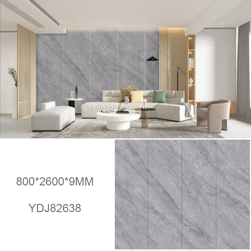 800x2600 materiali da costruzione gres porcellanato lucido lastra smaltata piastrelle per pavimenti piastrelle in pietra naturale marmo lastra sinterizzata lucidata