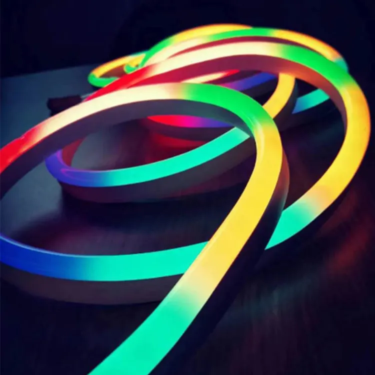 Flexible silicone led strip DMX512 illusion neon light programmable LED light RGBW outdoor led strip light