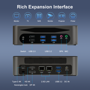 HYSTOU 13th Gen i7 Mini PC con Dual DDR5 Win 10/11 OEM/ODM Computadora de oficina para uso personal de negocios Nuevo chipset Intel Enchufe de EE. UU. - Product Image 3
