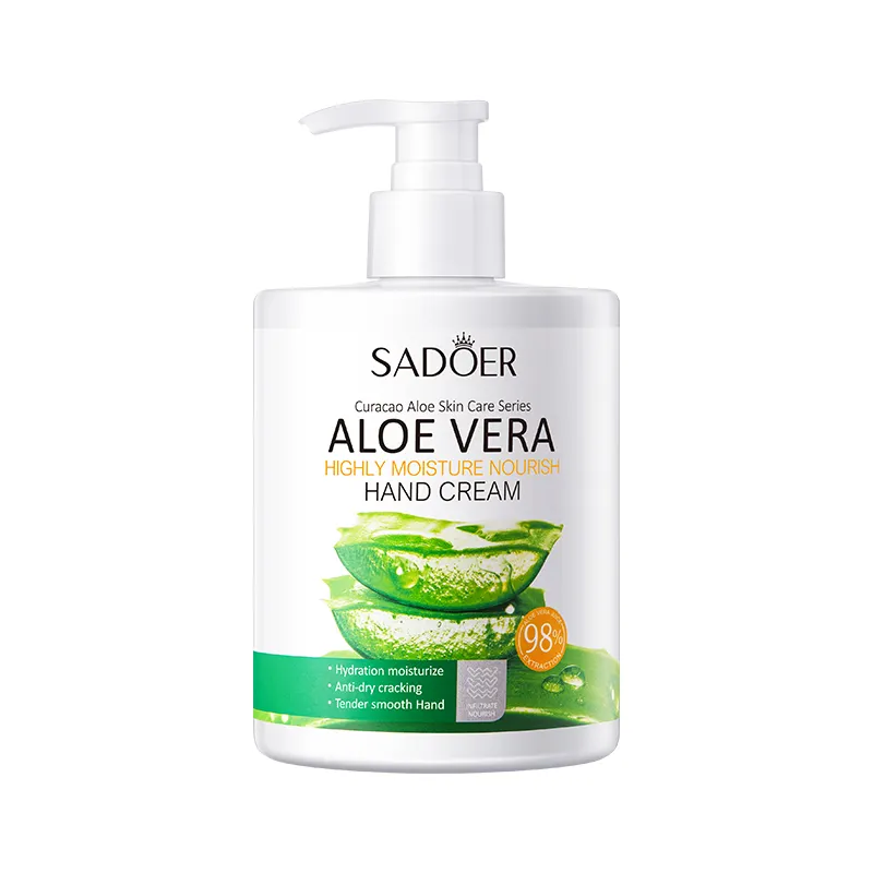 SADOER, Gel orgánico de Aloe Vera, extracto de plantas, crema de manos hidratante, crema de manos blanqueadora de etiqueta privada para el cuidado del invierno