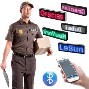 Mini LED nome Tag ricaricabile Bluetooth distintivo digitale insegne programmabile scorrimento bacheca IP65 CMS per esterno SDK - Product Image 2
