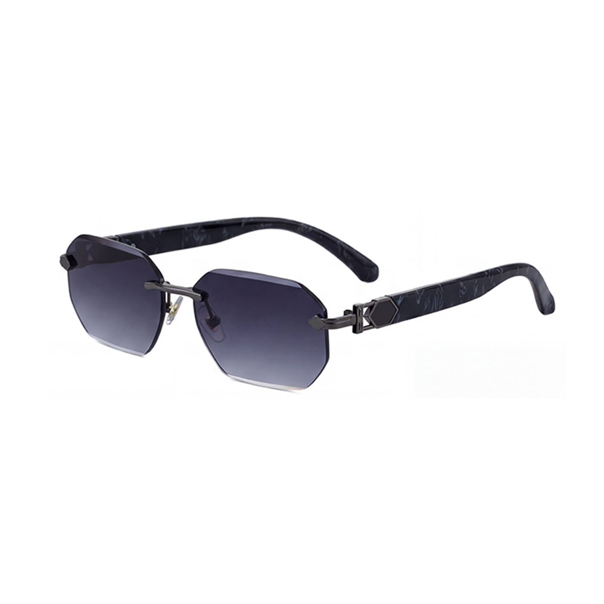 C2 Black Flower Feet Gunmetal Gradual Gray
