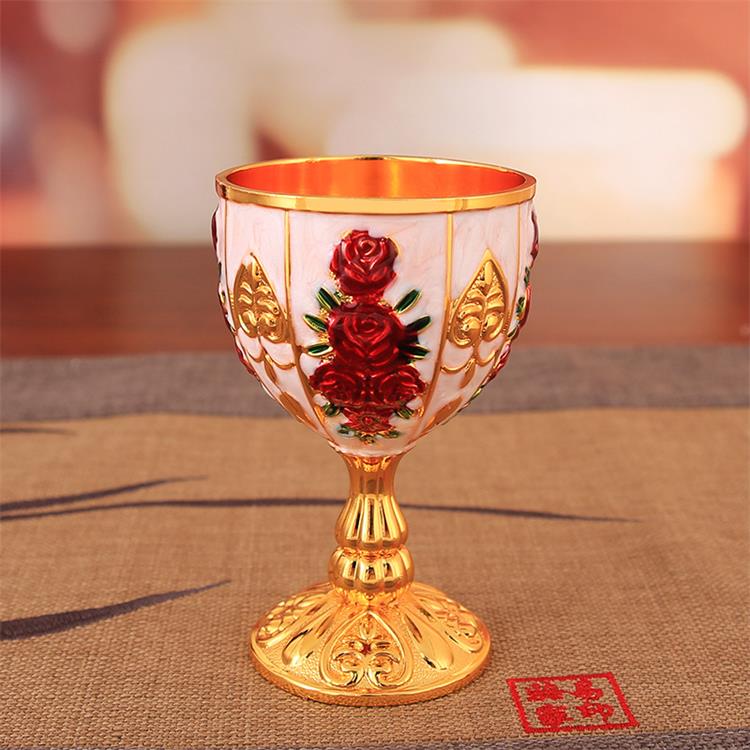 Gold red White