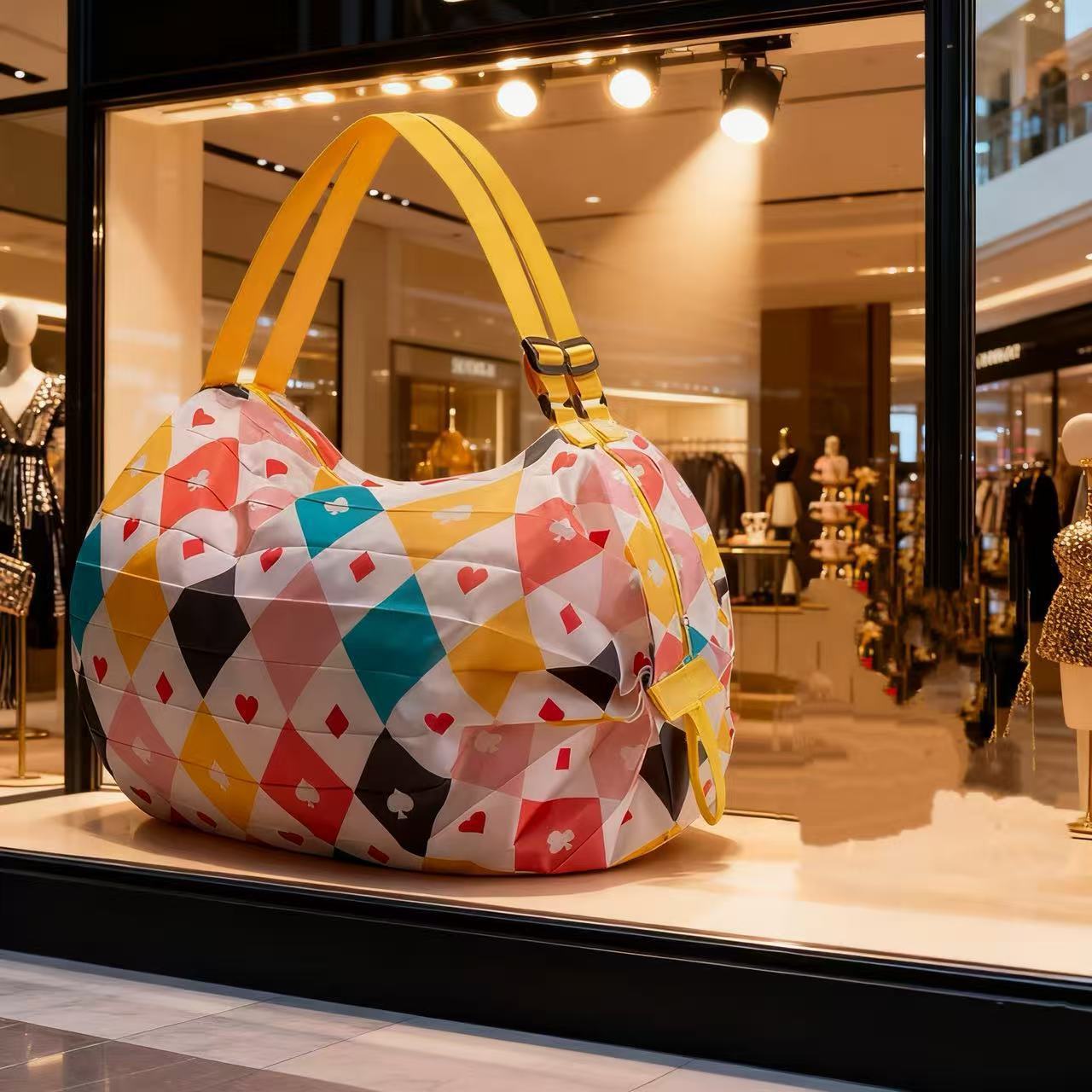 Bolsa plegable para órgano con patrón de rombos gruesos 5035-plana 728cm