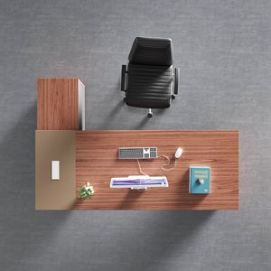 Escritorio modular de lujo moderno para ordenador en forma de L, Mesa Ejecutiva de oficina de madera de MDF para puestos de trabajo domésticos - Product Image 5