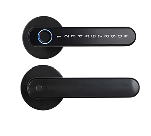 Sinovo Tuya APP Palanca DE SEGURIDAD Código de reconocimiento de huellas dactilares sin llave Teclado Cerradura de manija de puerta con código Scramble para anti-Peep - Product Image 1