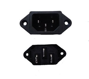 基本3ピンAC電源ソケットプラグ250V 10Aプラスチック材料 - Product Image 1