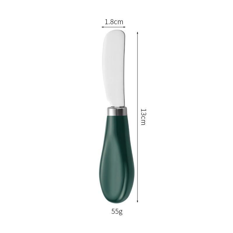 Dark green handle butter knife