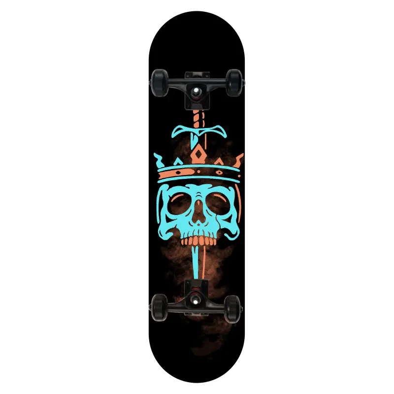 Plataforma de skate de bambu com 7 camadas e impressão colorida de alta qualidade, bordado canadense, norte-nordeste chinês, bordado, gráficos personalizados