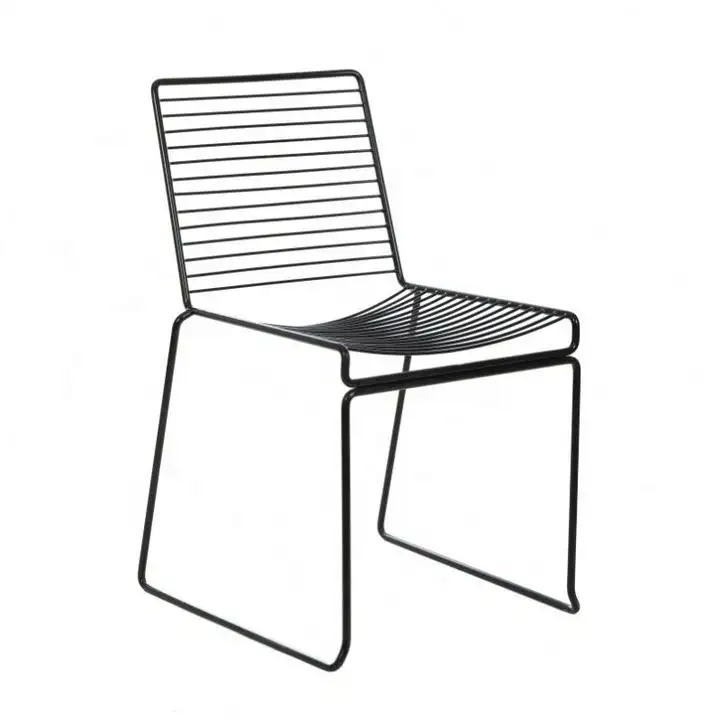 Mobiliário exterior clássico moderno, cadeiras de metal de aço empilhável para café