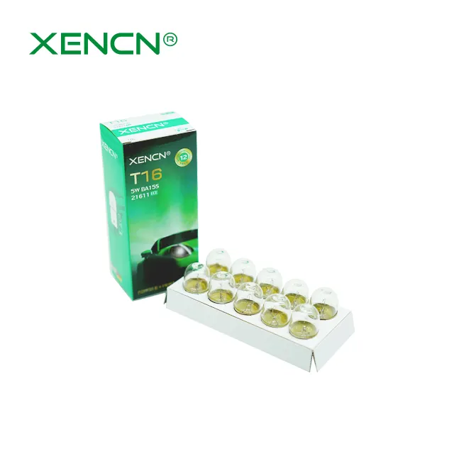 XENCN auto miniature light T16 12V Ba15s 5W 21611 halogen car lights automotive lighting small bulb