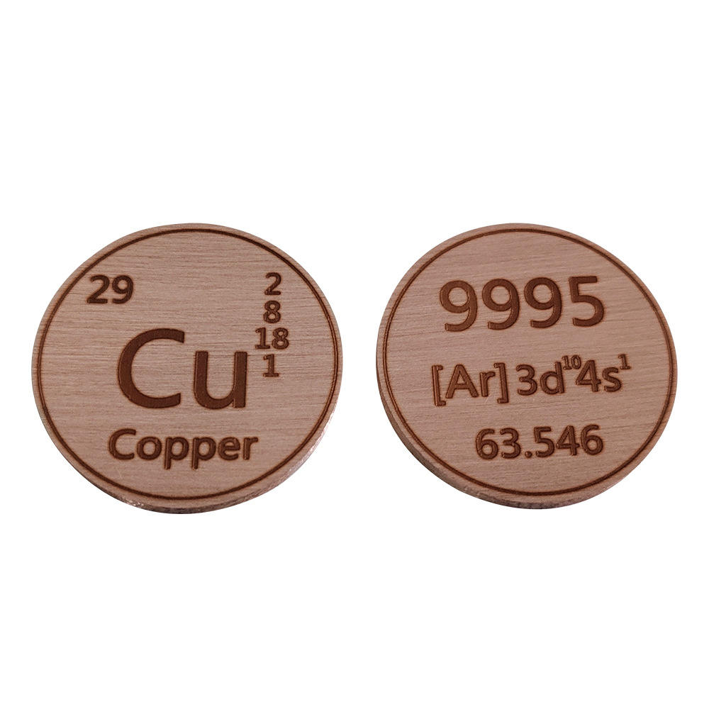Pièce de cuivre d'un pouce