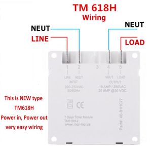 SINO TIMER TM618 Timer-Schalter 12VDC/AC-Anzeige 7 Tage wöchentlich programmier bar 24 Stunden Digitaler elektrischer Timer-Schalter mit automatischem Tor - Product Image 6