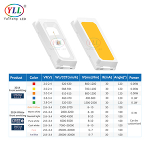 Shenzhen fabrika 3014 ön süper akı Epistar çip yüksek güç 0.1W yeşil sarı beyaz SMD araba aydınlatma LED şeritler için Led - Product Image 4
