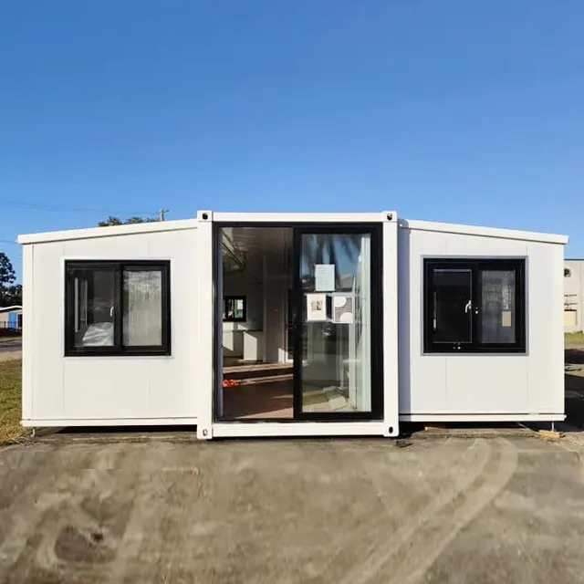 Cabaña modular de lujo Casa de campamento prefabricada Casas modulares de metal Casa de contenedor extensible plegable