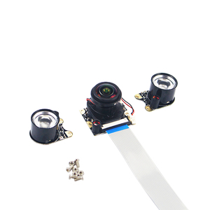 Raspberry Pi 4 Módulo de cámara ojo de pez de visión nocturna 5MP OV5647 Webcam con sensor infrarrojo IR Luz LED para Raspberry Pi 4B/3B +/3B