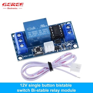 Pushed 1 Road Single Button Bistable Switch <strong>Relay</strong> 12V/24V MCU <strong>Control</strong> with One-button Start and Stop Self-locke for <strong>Arduino</strong>