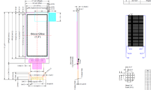 64 x 128 display lcd 1,3 Zoll OLED-Display, 1,3'' langer FPC-LCD-Bildschirm - Product Image 6
