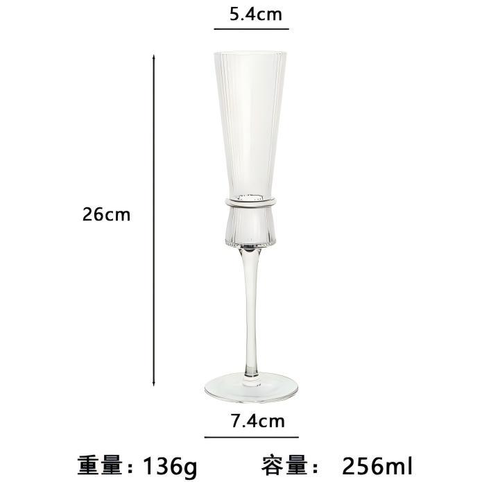 Verre à champagne transparent