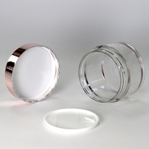 Wholesale clear Plastic Round Cosmetic <strong>Jar</strong> with Purple Screw Cap for <strong>Cream</strong> Empty Cosmetic Packing Container 1 Oz 2 Oz <strong>3</strong> Oz 4 Oz - Product Image 4