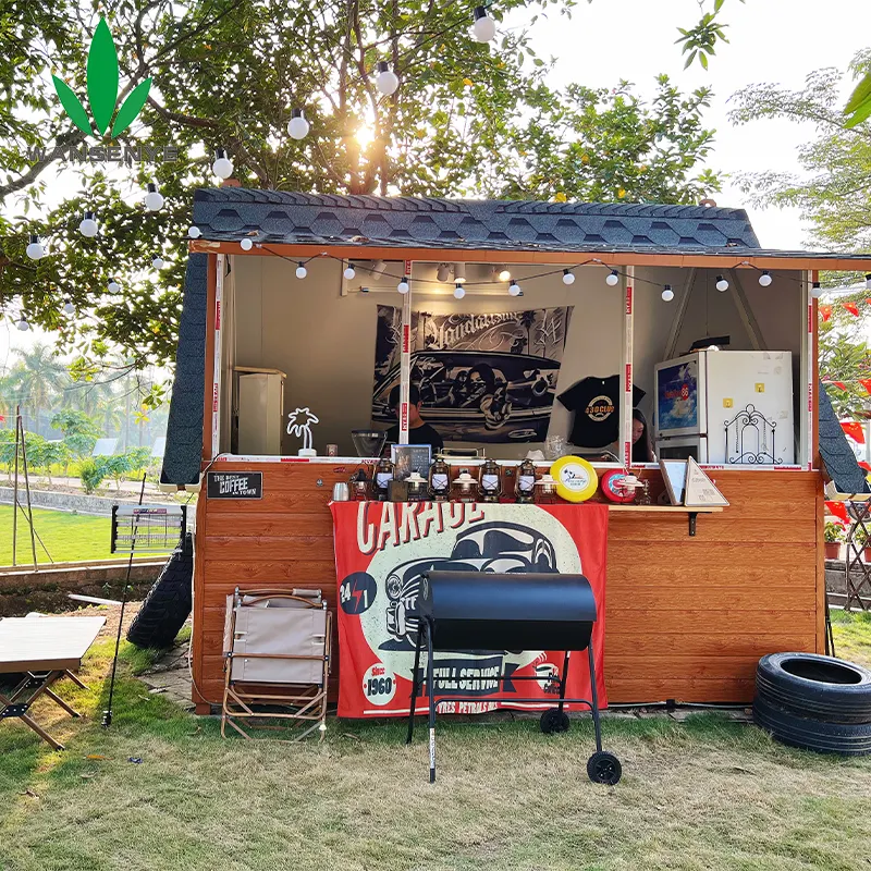 Prefabrik mobil nakliye Bar kahve dükkanları konteyner restoran 20ft 40ft modüler ev evler bir hikaye 18sqm konteyner mağaza