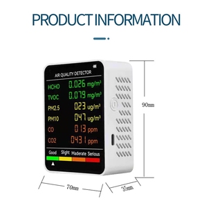 Monitor OLED de calidad del aire para interiores, Detector PM2.5/PM10, Control de aplicación Android, fuente de energía eléctrica para coche doméstico - Product Image 2