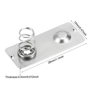 Contacts de ressort de batterie en métal personnalisés ressorts de batterie batterie AA conversion négative à positive contact de ressort nickelé - Product Image 5
