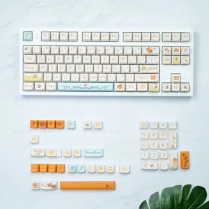 Honey Bear Keycap FA Profile 131 <strong>Keys</strong> Pbt Thermal Sublimation Cute Customization <strong>Key</strong> Caps DIY Mechanical Keyboards