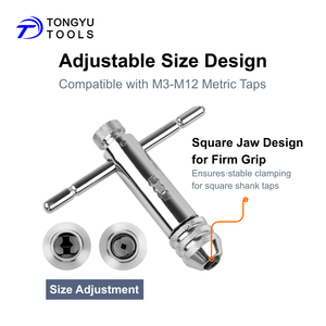 M3 Để M12 Có Thể Điều Chỉnh <span class=keywords><strong>Ratchet</strong></span> T Xử Lý Tap Cờ Lê, Chủ Đề Có Thể Đảo Ngược Khai Thác Chủ Của Nhãn Hiệu Tay Công Cụ Cho Kim Loại Gỗ Nhựa - Product Image 4