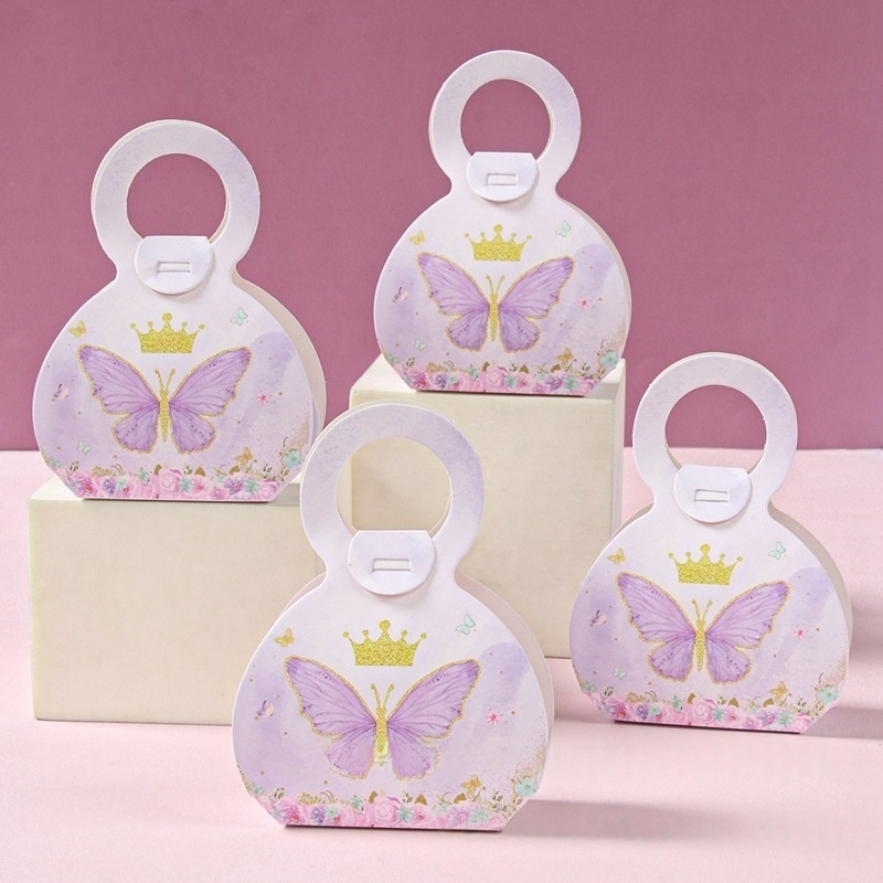 Bolso tote mariposa morado